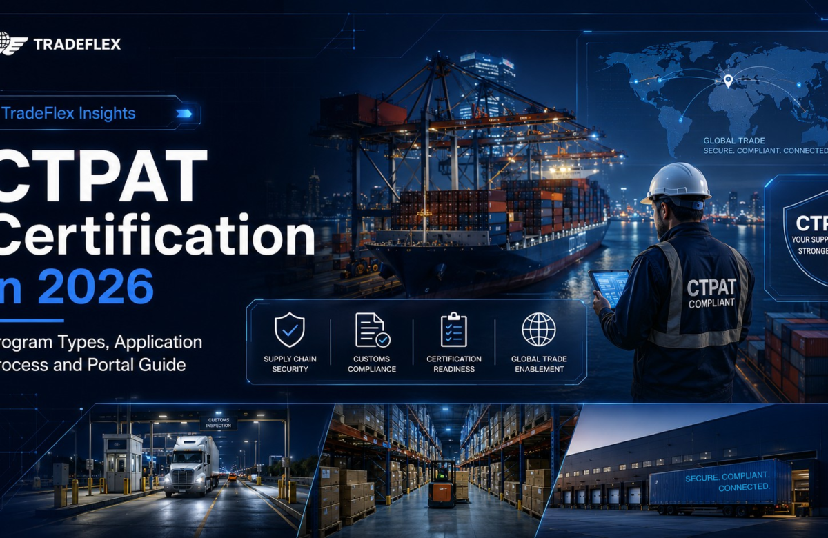 CTPAT Certification in 2026: Program Types, Application Process, Portal Guide, and Customs Enforcement Context.